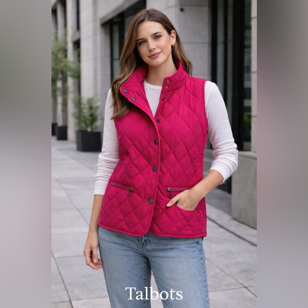 Talbots Fuchsia Quilted Vest
B9